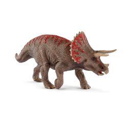 SCHLEICH - TRICERATOPS BRUN ET ROUGE (DINOSAURE) #15000